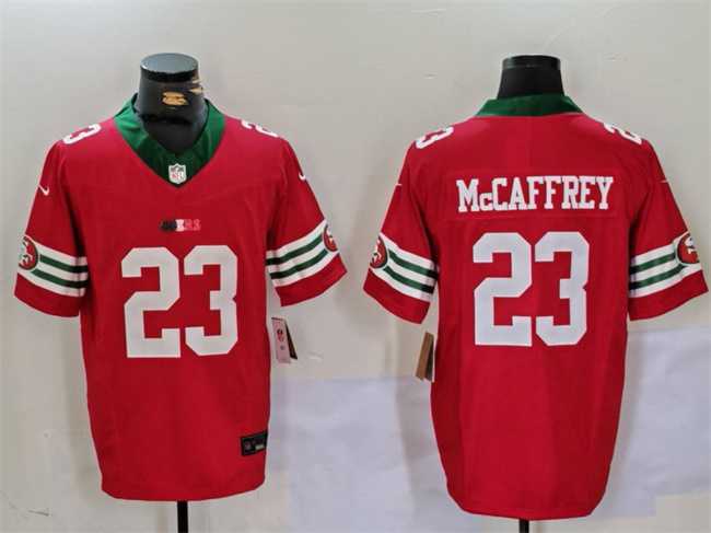 Men%27s San Francisco 49ers #23 Christian McCaffrey Red F.U.S.E. Mexico Vapor Limited Stitched Jersey Dzhi